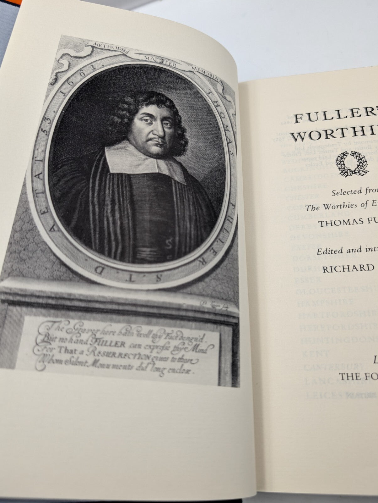 Fuller's Worthies Selected from Worthies of England Folio Society 1987 in case