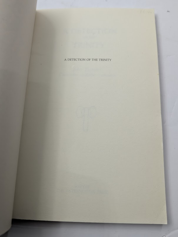 Detection of the Trinity by John Thurmer Trade Paperback 1986 Christian Theology