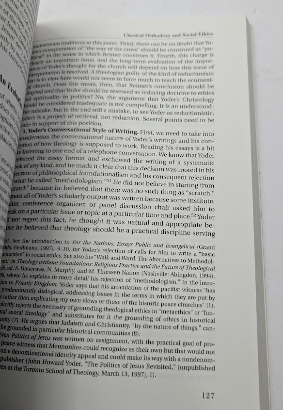 Politics of the Cross : Theology and Social Ethics of John Howard Yoder PB 2001