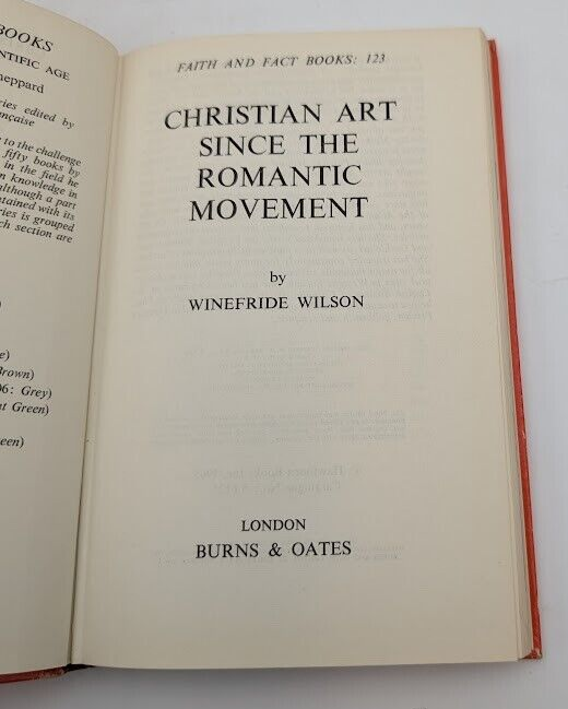 Christian Art Since the Romantic Movement by Winefride Wilson (Hardcover, 1965)