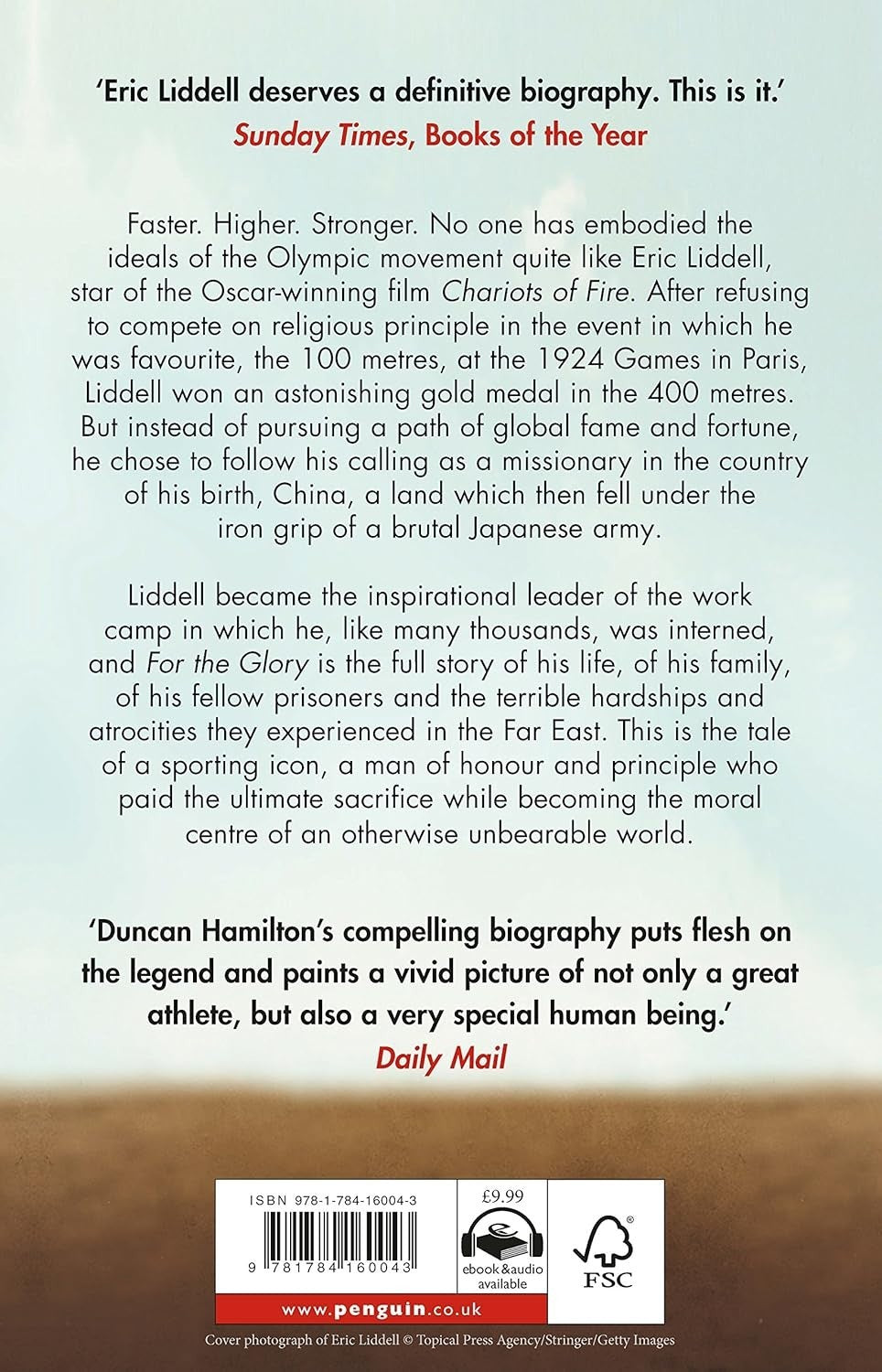 For the Glory- The Life of Eric Liddell