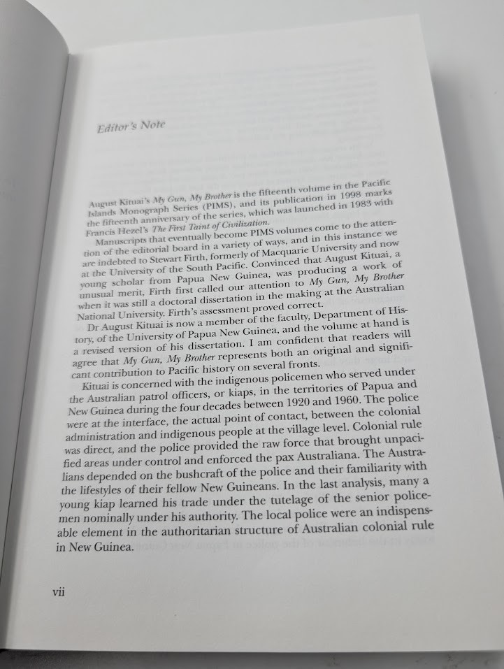 My Gun, My Brother: The World of the Papua New Guinea Colonial Police, 1920-1960