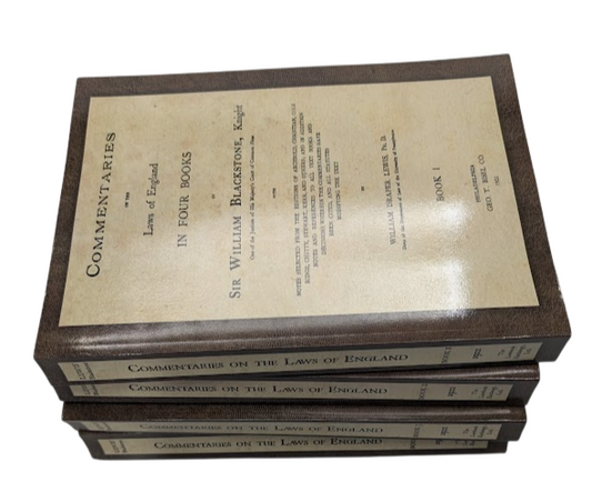 Blackstone's Commentaries on The Laws of England 4 x Paperbacks