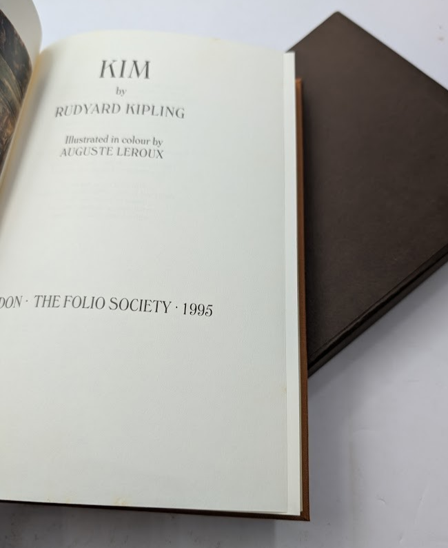 Kim Rudyard Kipling Folio Society Edition Classic Literature HC 1995 with case