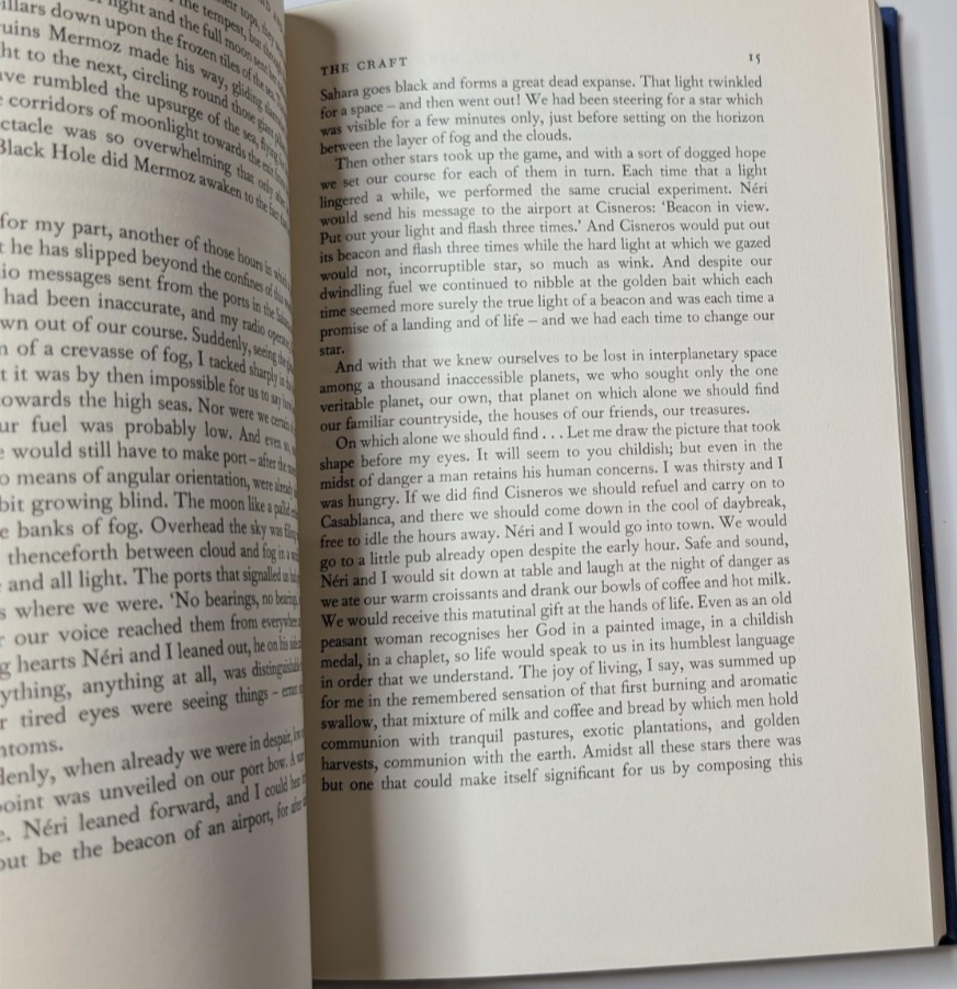 Wind Sand and Stars Saint Exupery 1990 Memoir Travel Folio Society Hardcover