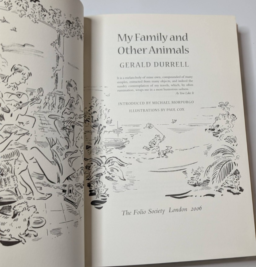 My Family and Other Animals Gerald Durrell 2006 Memoir Travel Folio Society