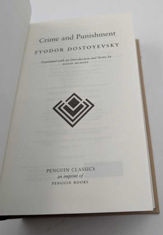 Crime and Punishment - Fyodor Dostoevsky Penguin Clothbound Classic 2008 English