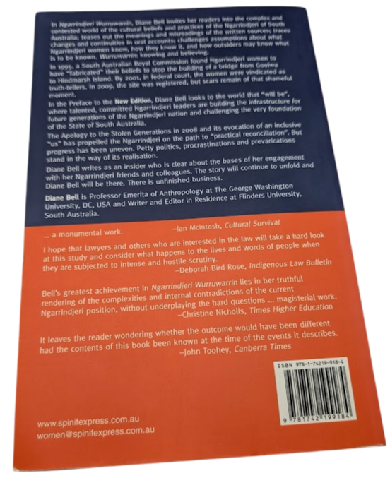 Ngarrindjeri Wurruwarrin: A World That Is, Was, And Will Be by Diane Bell PB