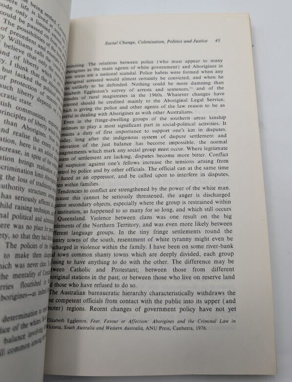 A matter of justice by CD Rowley (Paperback 1978) Aboriginal Australians History