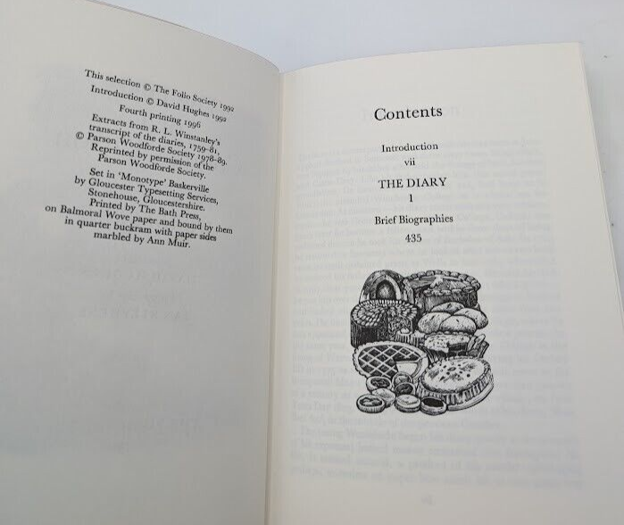The Diary of a Country Parson by R. Woodforde Folio Society w/ case (HC, 1992)