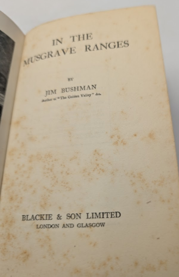 In The Musgrave Ranges by Jim Bushman (Hardcover, 1950) Literature, History