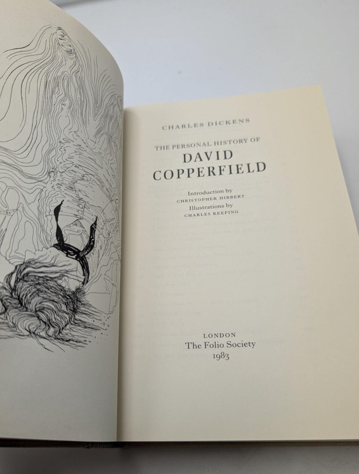 David Copperfield Charles Dickens 1983 No case Folio Society Bound upside down
