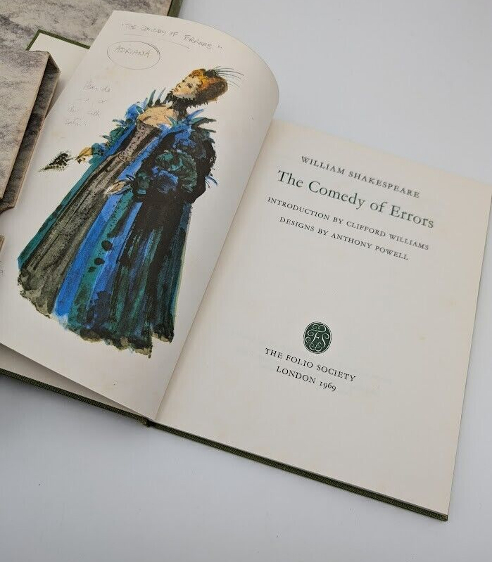 The Comedy of Errors by William Shakespeare Folio Society w/ case Hardcover 1969