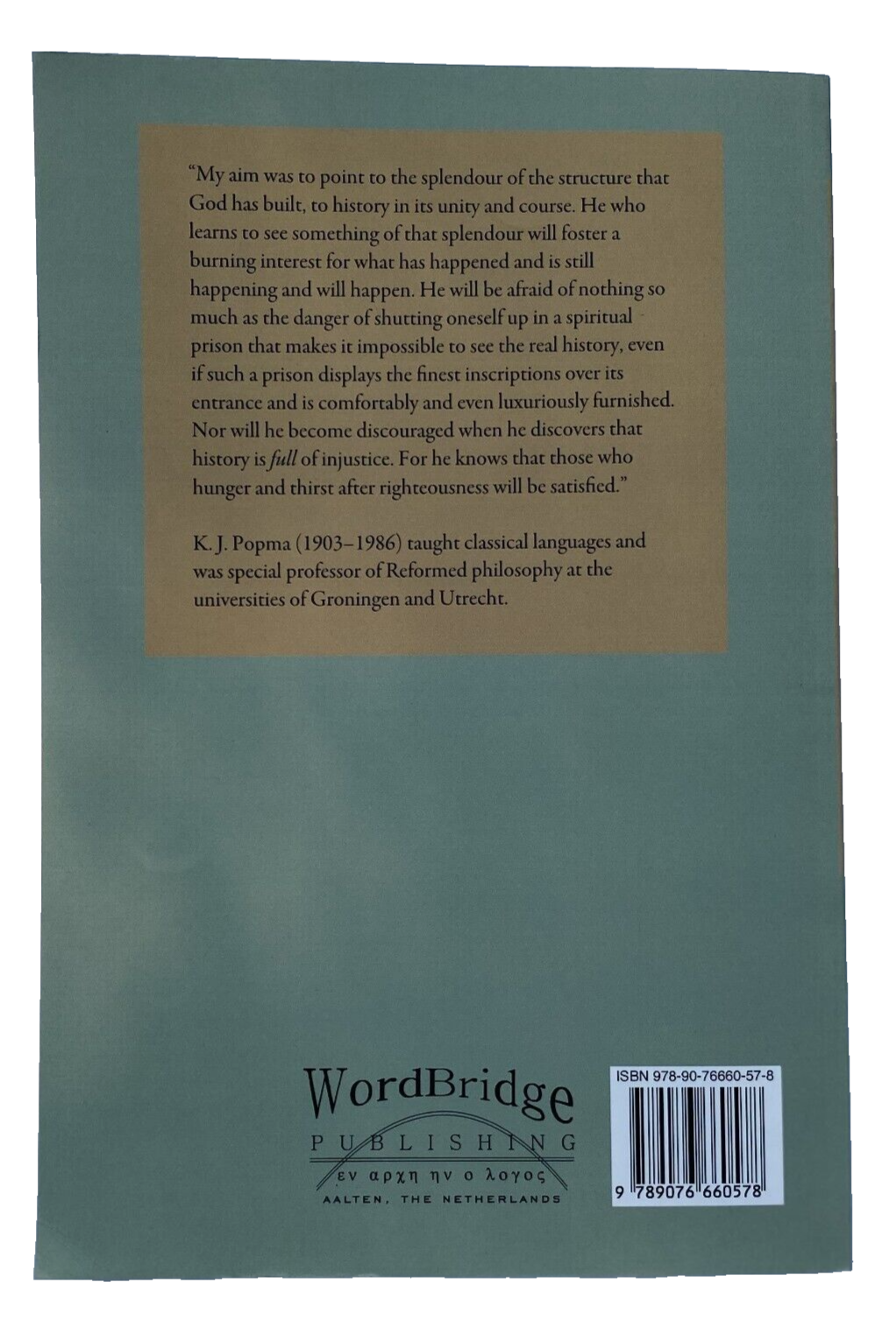 Scriptural Reflections on History by Klaas Johan Popma (PB, 2020) Religion