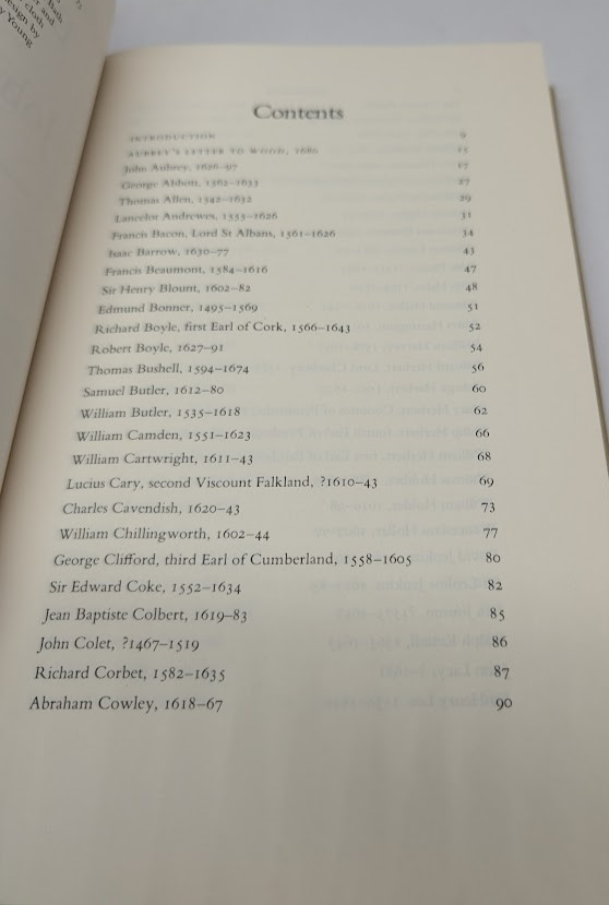Brief Lives John Aubrey Folio Society - British History