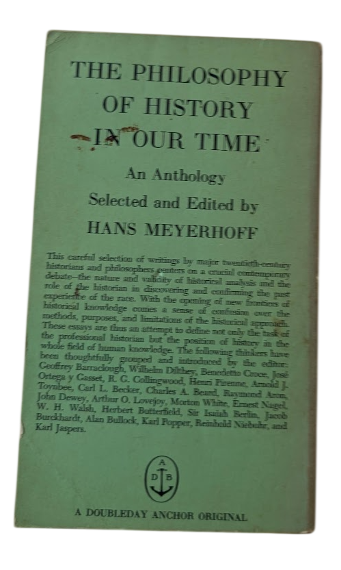 Philosophy of History in Our Time by Hans Meyerhoff – actual book photo