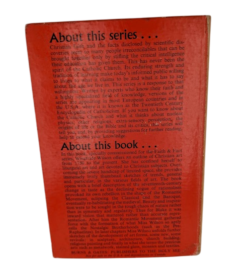 Christian Art Since the Romantic Movement by Winefride Wilson (Hardcover, 1965)