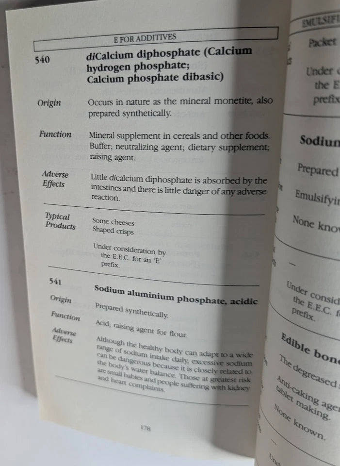 E for Additives, actual copy photo 7