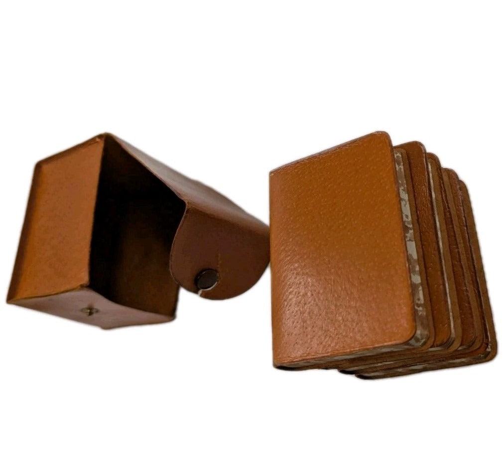 Burgess & Bowes 1940 Midget Translation Dictionaries 4 mini Books in leather case