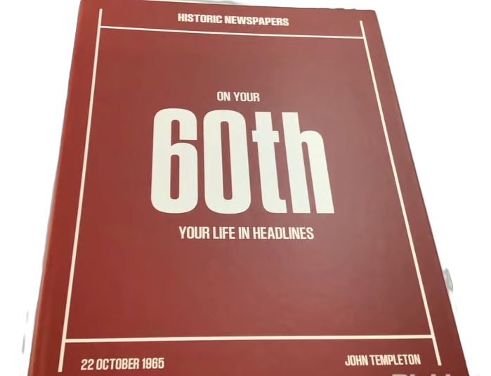 Historic Newspapers On Your 60th John Templeton 22 October 1965 Personalised Gift Book