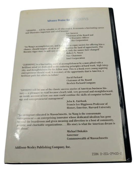 Lessons: An Autobiography by An Wang and Eugene Linden - copy photograph 2
