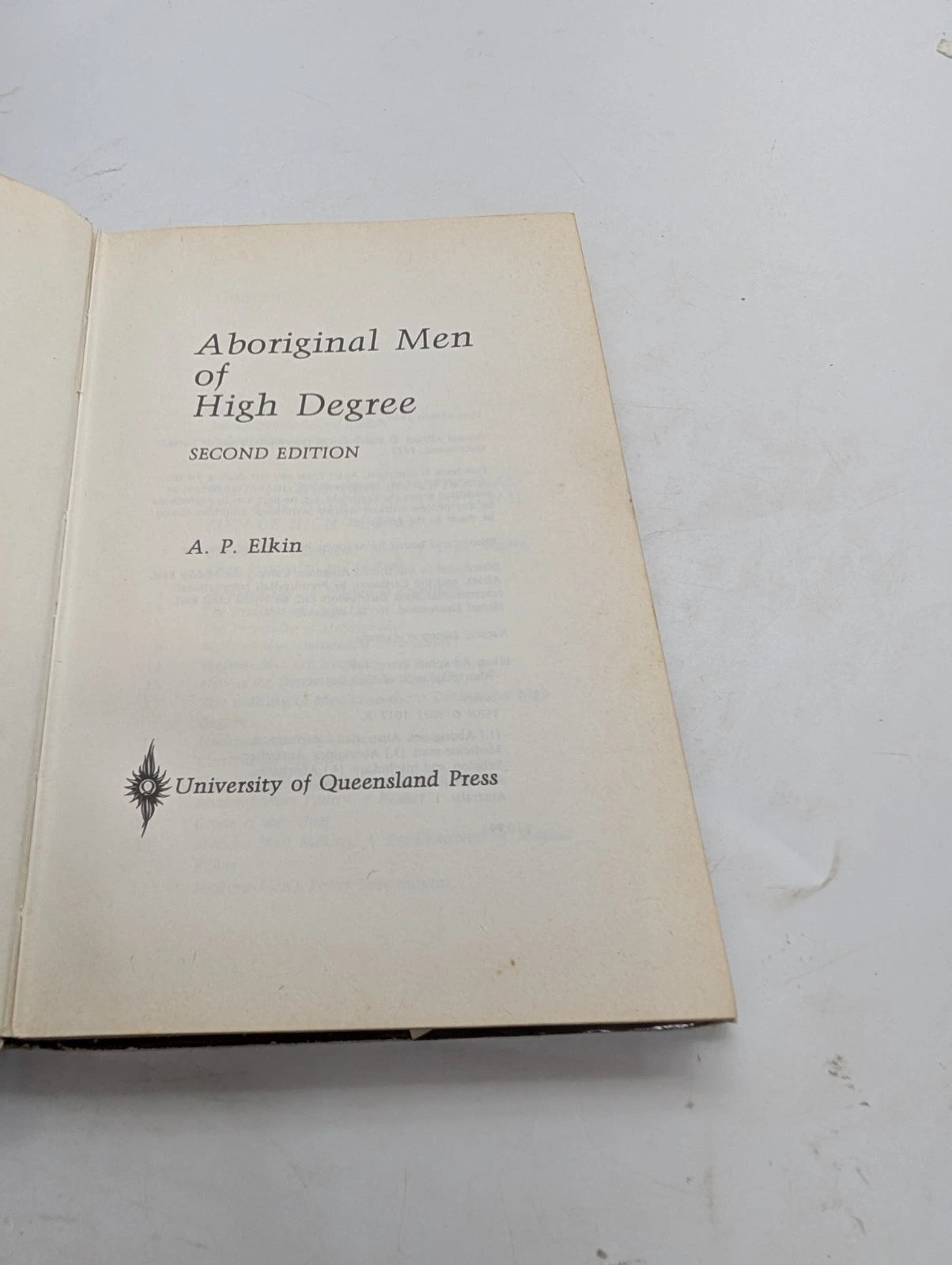 Aboriginal Men of High Degree by A.P. Elkin HC