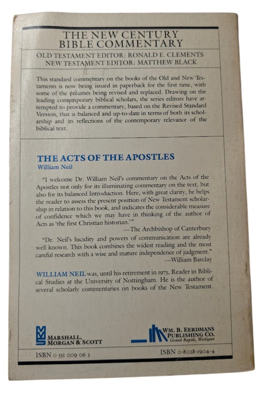Acts of the Apostles William Neil - 1981