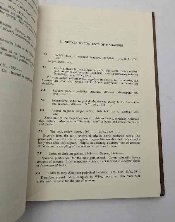 Bibliographical Guide to the Study of the Literature of the USA