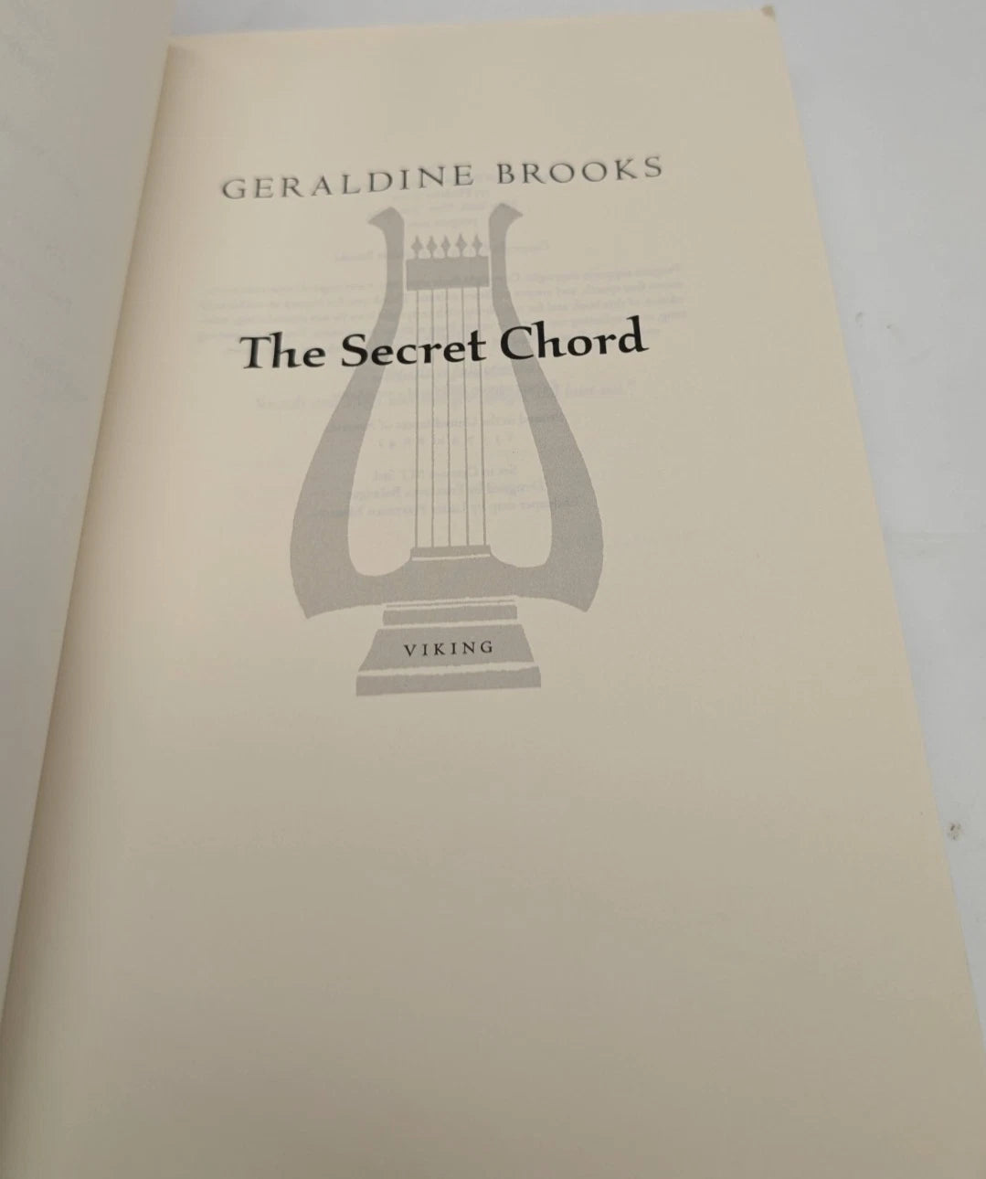 The Secret Chord by Geraldine Brooks, copy photograph 7