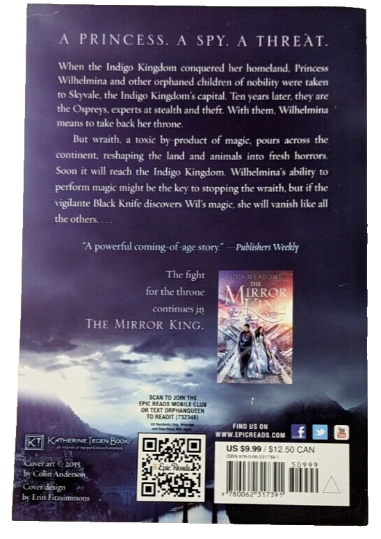 Orphan Queen Jodi Meadows Book 1 YA Fantasy Adventure Magic Kingdom - book detail 4