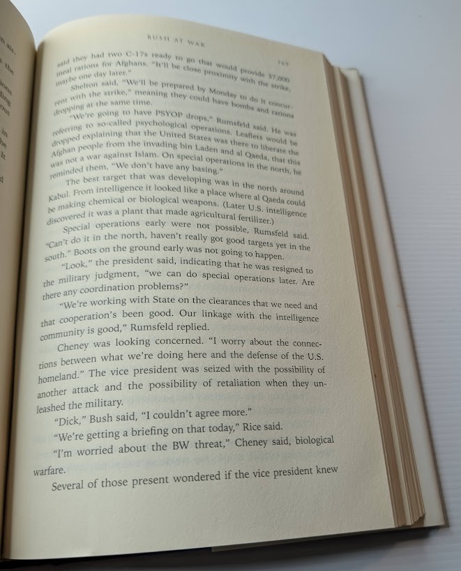 Bush at War : inside the Bush White House by Bob Woodward - book detail 7