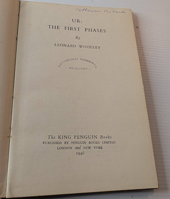 Ur: The First Phases by Leonard Woolley – actual book photo