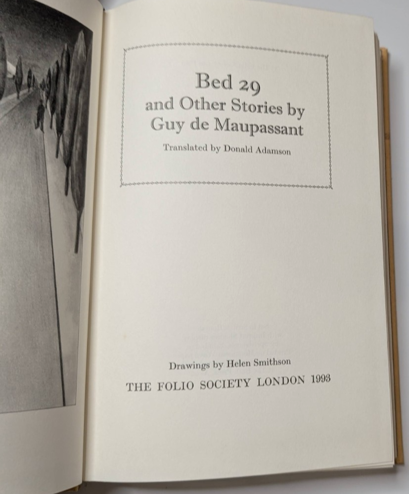 Bed 29 and Other Stories Guy de Maupassant 1994 stories fiction Folio Society