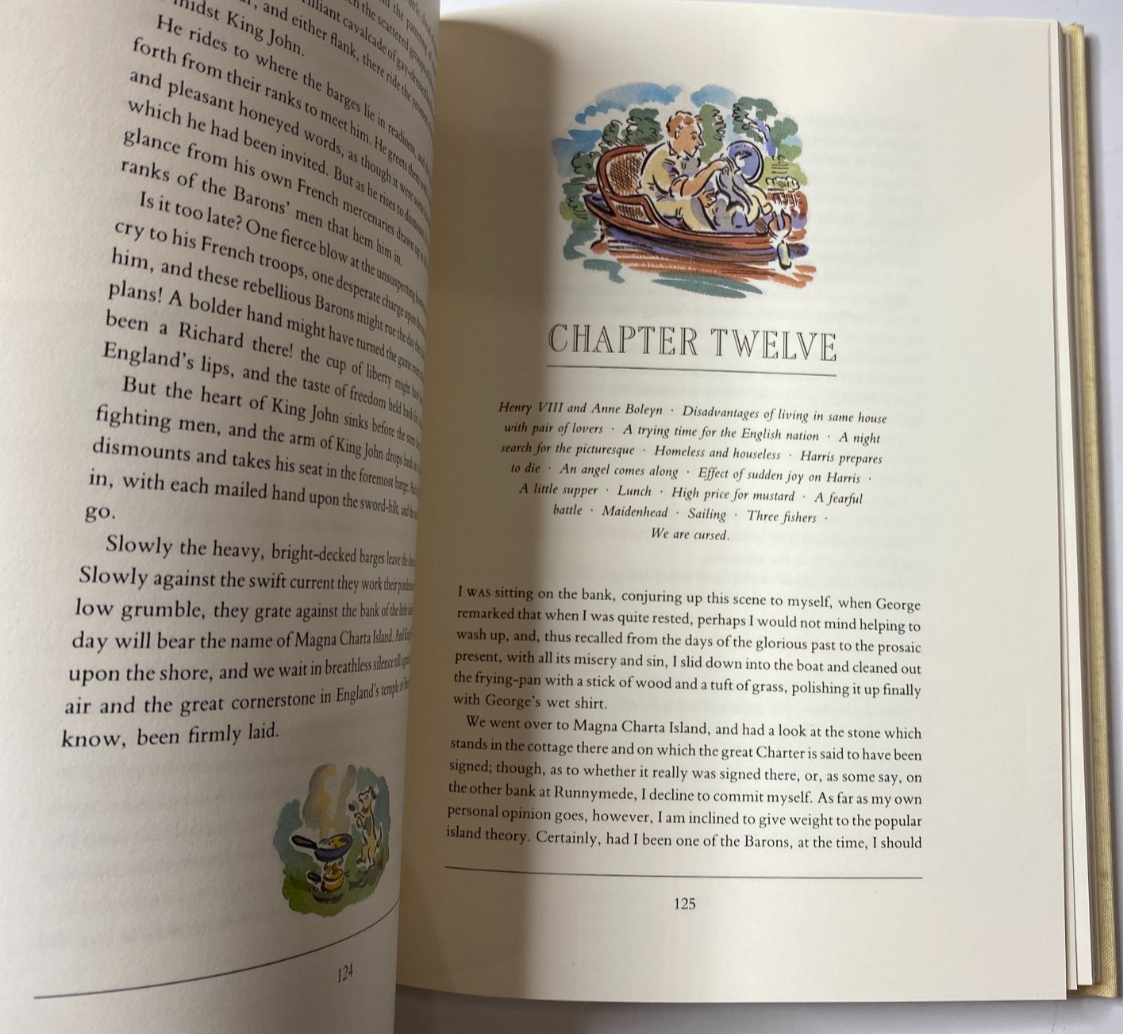 Three Men in a Boat Jerome K Jerome 1992 Fiction Humor Folio Society Hardcover