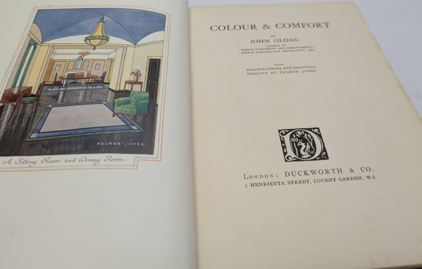 Colour and Comfort John Gloag Art Design Interior Decoration Guide Non Fiction