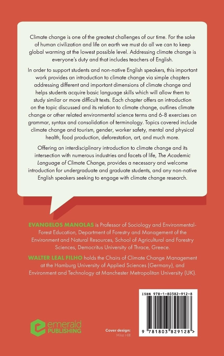 Academic Language of Climate Change Introduction Students Non-Native Speakers