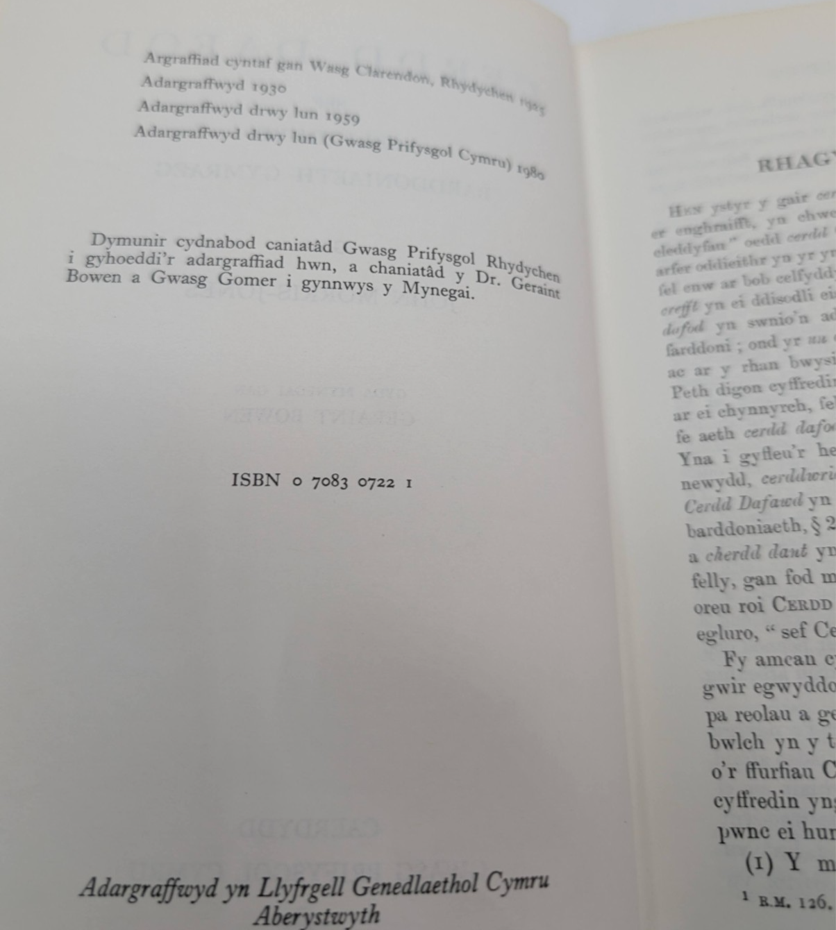 Cerdd Dafod by Sir John Morris Jones - WELSH Poetry HardcoverLinguistics