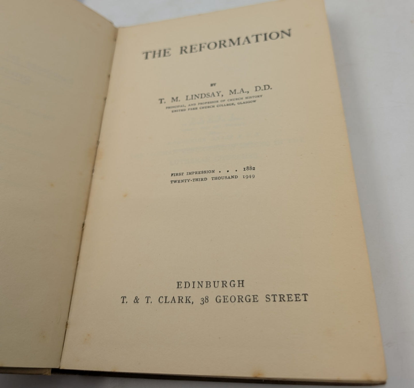 A HISTORY OF THE REFORMATION