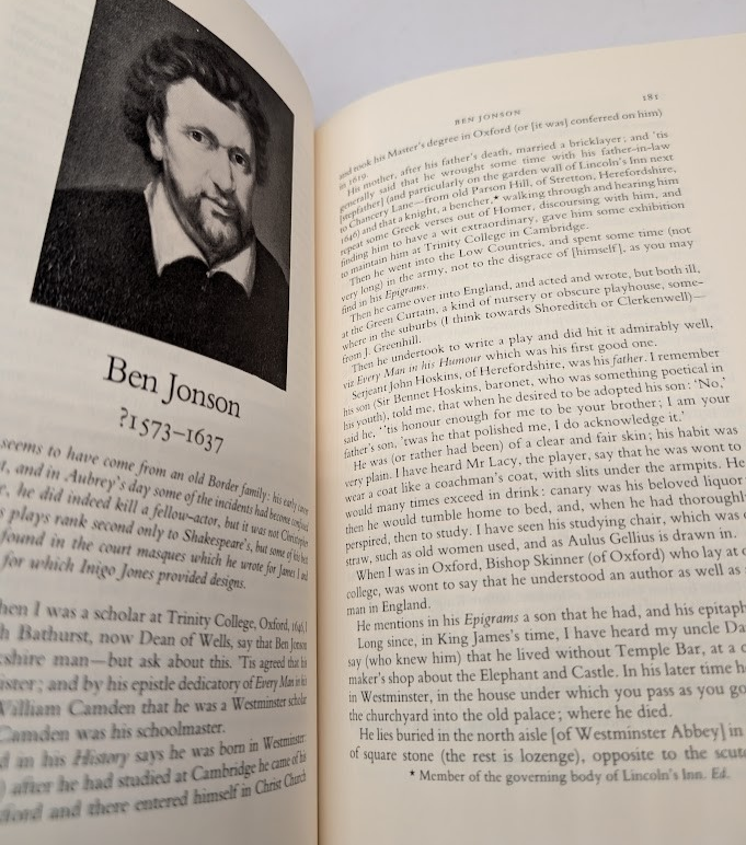 Brief Lives John Aubrey Folio Society -  British History