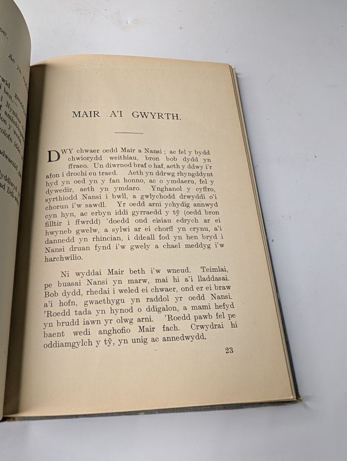 Llyfr y Dyn Du: Deg o Straeon i Blant by J. Ellis Williams. 1923 WELSH Children's