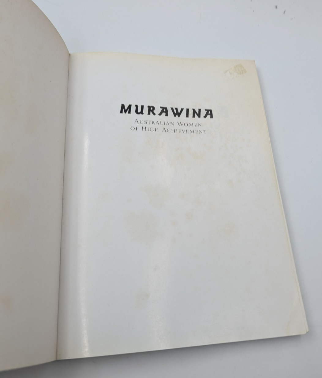 Murawina Australian Women of High Achievement PB 1993 Indigenous Biography