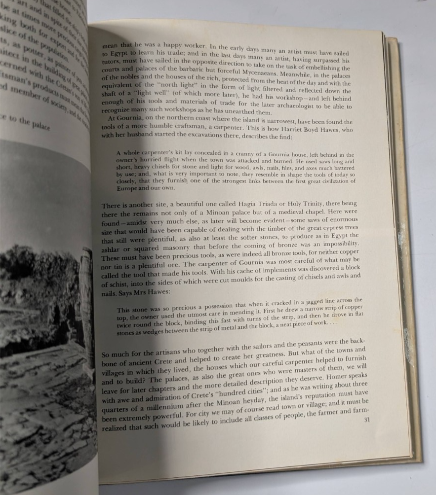 Minoan Crete by H E Mellersh Hardcover Archaeology