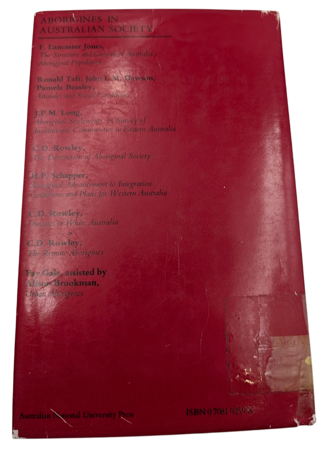 Urban Aborigines Fay Gale HC 1972 Indigenous Australia Sociology Urban Society