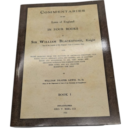 Blackstone's Commentaries on The Laws of England 4 x Paperbacks