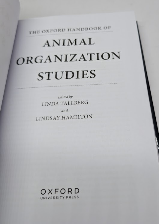 Oxford Handbook of Animal Organization Studies Lindsay Hamilton HC 2022 Business