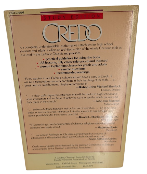 Credo : A Catholic Catechism by German Catechetical Association Study Edition