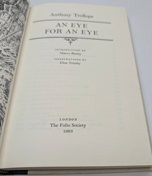 An Eye for an Eye Anthony Trollope Folio Society Hardcover 1993 Classic Fiction