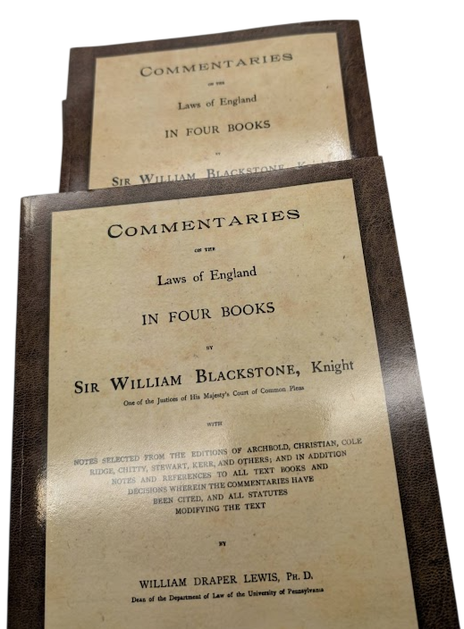 Blackstone's Commentaries on The Laws of England 4 x Paperbacks