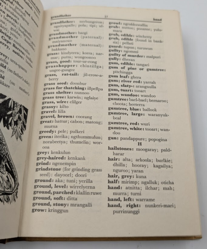 Aboriginal Words of Australia by Papps, E.H. (Illustrated) Vintage Hardcover