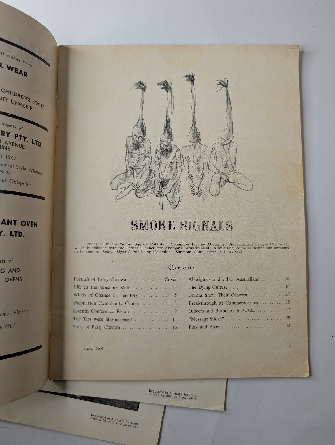 Smoke Signals Aborigines Advancement League 3 x vintage Journals PB 1960s